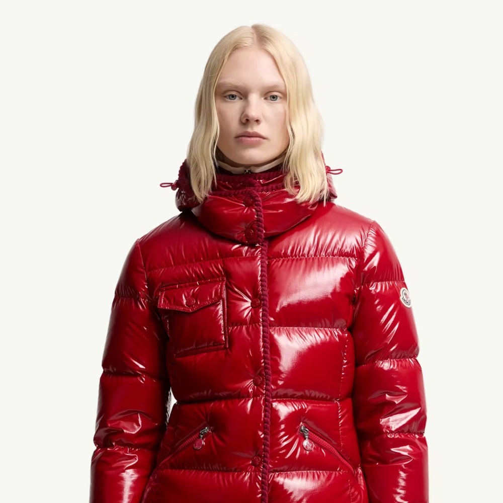 Glareins Braided Trim Hooded Short Down Jacket - Picture 4 of 10